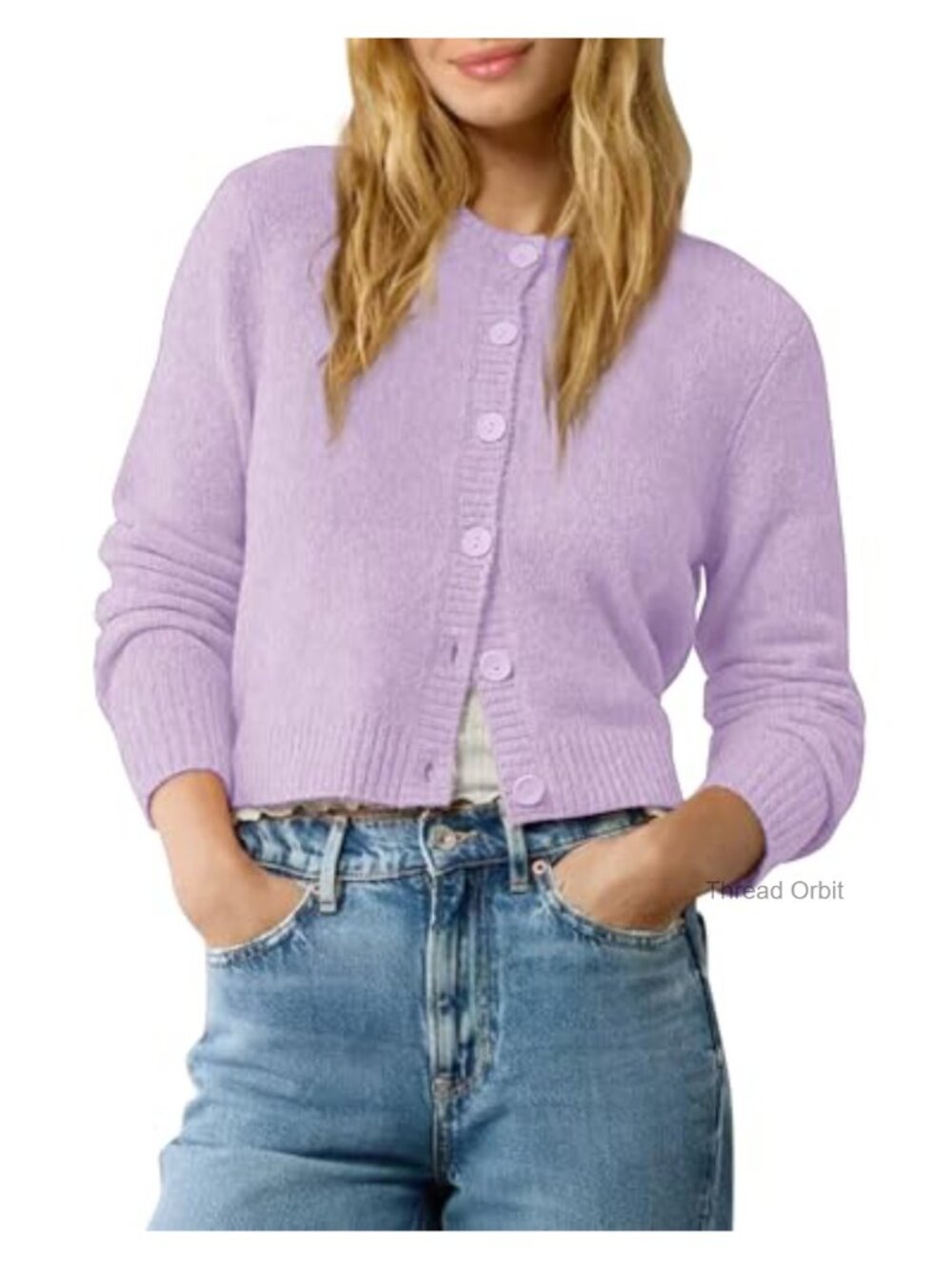 Cropped Cardigan Sweater Lightweight Long Sleeve Button Knit Y2K Layer